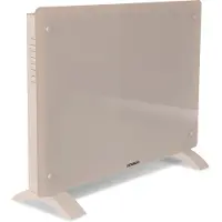 Vonroc Luxe Elektrische kachel – Convector - Glazen paneel - 750W/1500W - Beige | WIFI