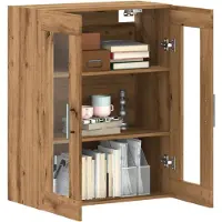 vidaXL Dressoir 69,5x34x90 cm bewerkt hout artisanaal eikenkleur