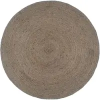 vidaXL Vloerkleed handgemaakt rond 180 cm jute grijs