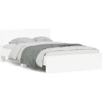 vidaXL Bedframe met hoofdeinde wit 120x190 cm