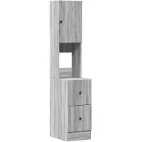 vidaXL Keukenkast 35x50x180 cm bewerkt hout grijs sonoma eiken