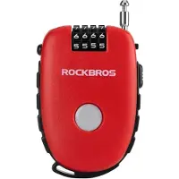 RockBros Fietsketting Rood - 94cm Staalkabel met 4-cijferige code