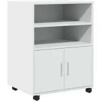 vidaXL Rolkast 60x48x81 cm bewerkt hout wit
