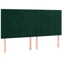 vidaXL Hoofdbord donkergroen 180x5x118/128 cm fluweel