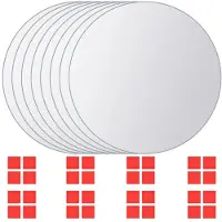 vidaXL 8 st Spiegeltegels rond glas