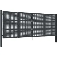 vidaXL Tuinpoort Antraciet 400x125 cm Staal