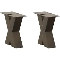 vidaXL Salontafelpoten 2 st X-vormig 40x(30-31) cm staal naturel