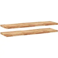 vidaXL Wandschappen 2 st zwevend olieafwerking 160x40x4 cm acaciahout