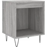 vidaXL Nachtkastje 40x35x50 cm bewerkt hout grijs sonoma eikenkleurig
