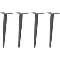 vidaXL Salontafelpoten conische vorm 4 st 42-43 cm staal antraciet
