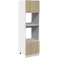 vidaXL Magnetronkast Lyon 60x57x207 cm bewerkt hout sonoma eikenkleurig