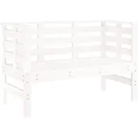 vidaXL Tuinbank, wit, 111,5x53x71 cm, massief hout, grenen