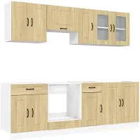 vidaXL 8-delige Keukenkastenset Kalmar bewerkt hout sonoma eikenkleur