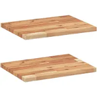 vidaXL Wandschappen 2 st zwevend olieafwerking 40x30x2 cm acaciahout