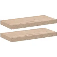vidaXL Wandschapppen 2 st 50x23,5x4 cm bewerkt hout