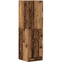 vidaXL Keukenkast 38x41,5x131,5 cm bewerkt hout oud houtkleurig