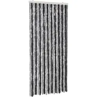 vidaXL Vliegenhor met grijze en zwarte chenille, 56x185 cm