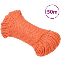 vidaXL Werktouw 3 mm 50 m polypropeen oranje