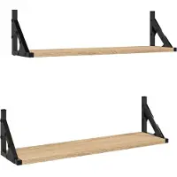 vidaXL Wandschappen 2 st 60x15x15,5 cm sonoma eikenkleurig