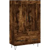 vidaXL Hoge kast, gerookt eikenfineer, 69,5 x 31 x 115 cm, houtvezelplaat