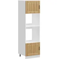 vidaXL Ovenkasten 2 st Lucca bewerkt hout artisanaal eikenkleurig