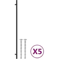 vidaXL Handvatten 5 st 480 mm roestvrij staal zwart