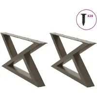 vidaXL Salontafelpoten 2 st 70x(30-31,3) cm staal naturel