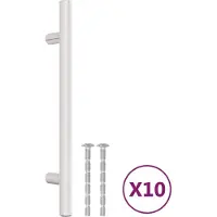 vidaXL Handvatten 10 st hartafstand 128 mm totale lengte 192 mm zilver