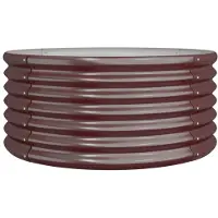 vidaXL Plantenbak 80x80x36 cm gegalvaniseerd staal bruin