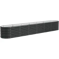 vidaXL Plantenbak 260x40x36 cm gegalvaniseerd staal antracietkleurig
