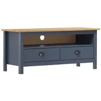 vidaXL Tv-meubel Hill 110x40x47 cm massief grenenhout grijs