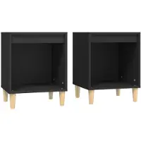 vidaXL Nachtkastjes 2 st 40x35x50 cm zwart