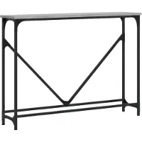 vidaXL Wandtafel 102x22,5x75 cm bewerkt hout grijs sonoma eikenkleurig