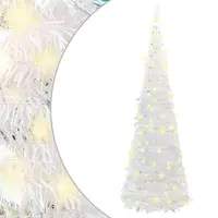 vidaXL Kunstkerstboom pop-up 200 LED's 210 cm wit