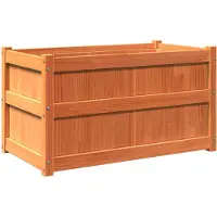 vidaXL Plantenbak 90x50x50 cm massief grenenhout wasbruin