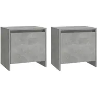 vidaXL Nachtkastjes 2 st 45x34x44,5 cm bewerkt hout betongrijs