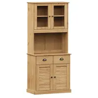 vidaXL Hoge kast VIGO 78x40x175 cm massief grenenhout