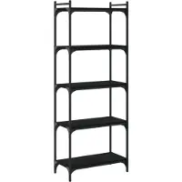 vidaXL Boekenkast 5-laags 60x30x154 cm bewerkt hout zwart