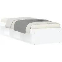 vidaXL Bedframe wit 75x190 cm