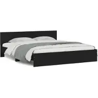 vidaXL Bedframe met hoofdeinde zwart 180x200 cm