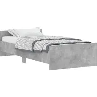 vidaXL Bedframe, betonkleur, 90x190 cm, houtvezelplaat