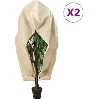 vidaXL Plantenhoezen met ritssluiting 2 st 70 g/m² 1,2x1,8 m