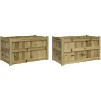 vidaXL Plantenbakken 2 st cm geïmpregneerd hout