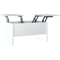 vidaXL Salontafel, hoogglanzwit, 80x50x42,5 cm, houtvezel