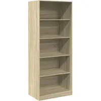 vidaXL Kledingkast 80x50x200 cm bewerkt hout sonoma eikenkleurig