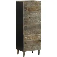 vidaXL Hoge kast 40x33x110 cm massief mangohout