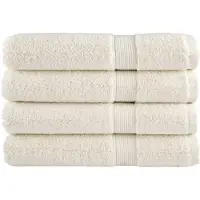 vidaXL Saunadoeken SOLUND 4 st 600 g/m² 80x200 cm crèmekleurig