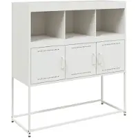 vidaXL Dressoir 100,5x39x107 cm staal wit