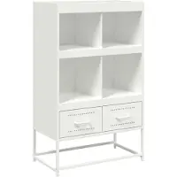 vidaXL Hoge kast 68x39x111,5 cm staal wit