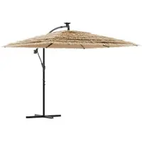 vidaXL Parasol met stalen paal 246x246x230 cm bruin